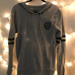 cute long sleeve shirt with hoodie